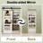Double-sided  Glass Mirror and Solid Manufactured Wood Sliding Barn Door with Installation Hardware Kit-105075635