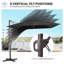11' × 9' Outdoor Cantilver Umbrella With Weighted Base-1449096346
