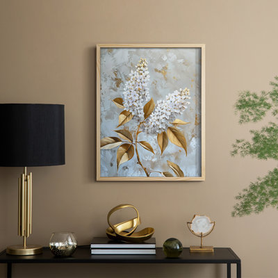 Reproduction encadrée FLORAL Series CCL III - bois massif