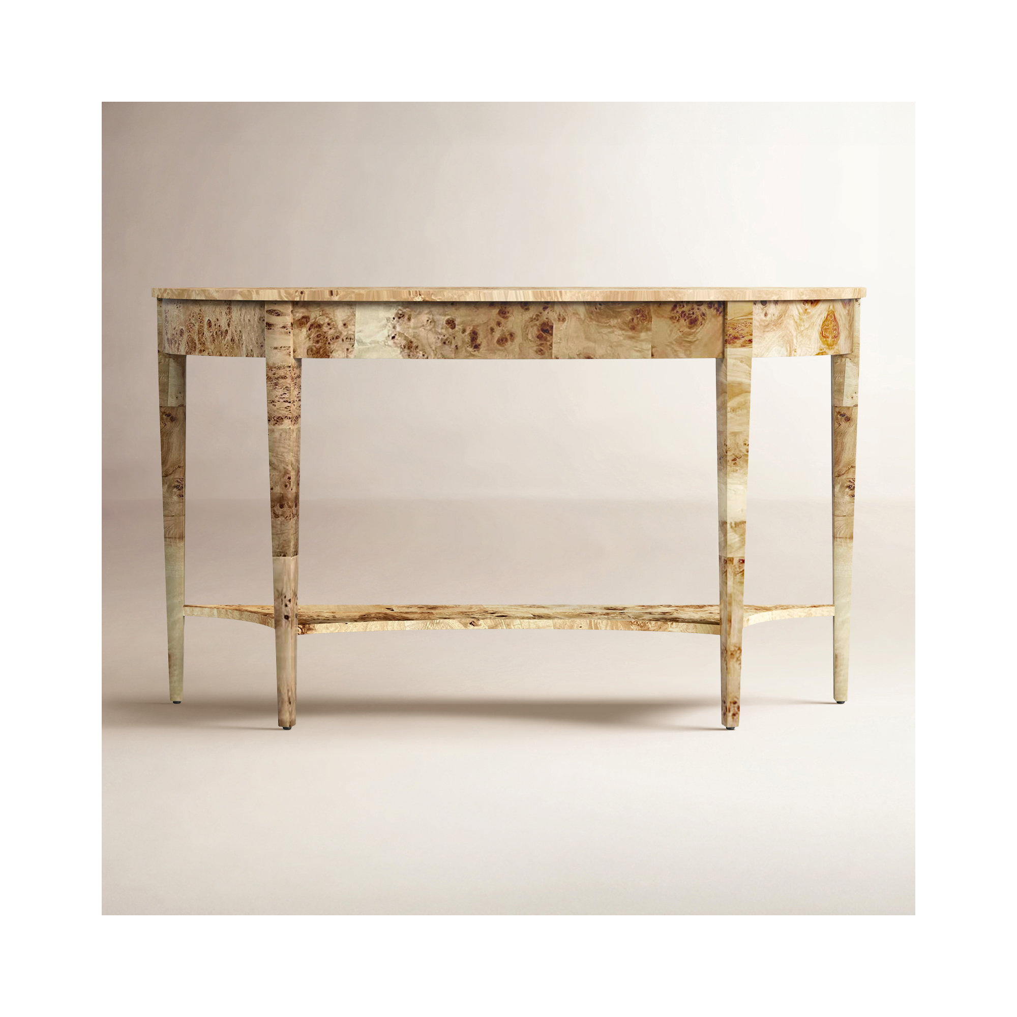 Kal 54" Console Table, Light Burl