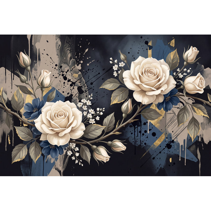 Ivoire Roses, 120"x96", Texturé non collé