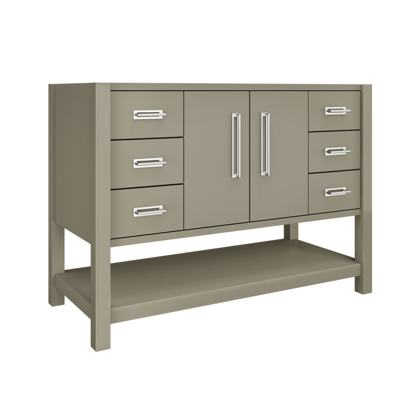 Kiawah Single Extra Wide Bath Vanity, French Olive, 48", Polished Chrome