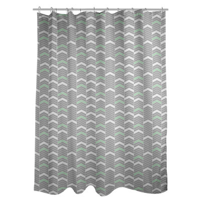 Rideau de douche simple à chevrons
