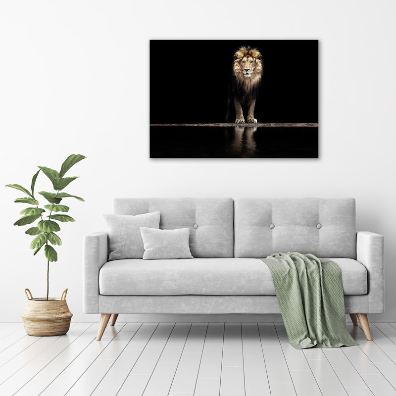 Portrait Of A Lion - Unframed Art Prints on Glass