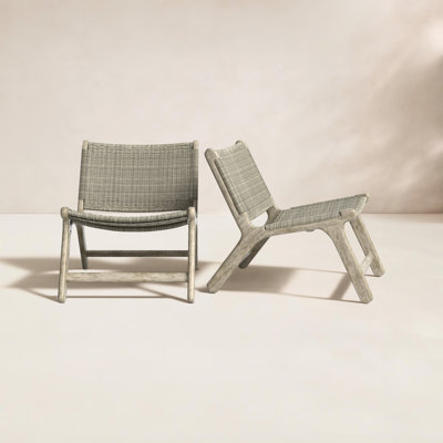 Almira Teak Outdoor Armless Lounge Chair
