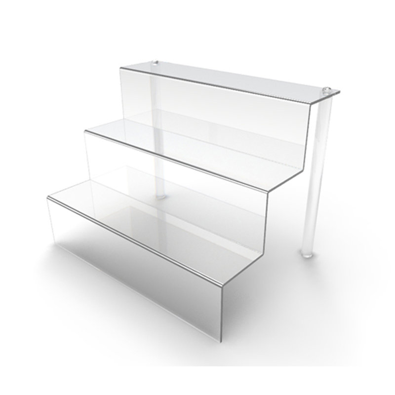 Acrylic Risers 11.8" W x 8.5" D Three-Tier Acrylic Step Display Jewelery Display Decoration