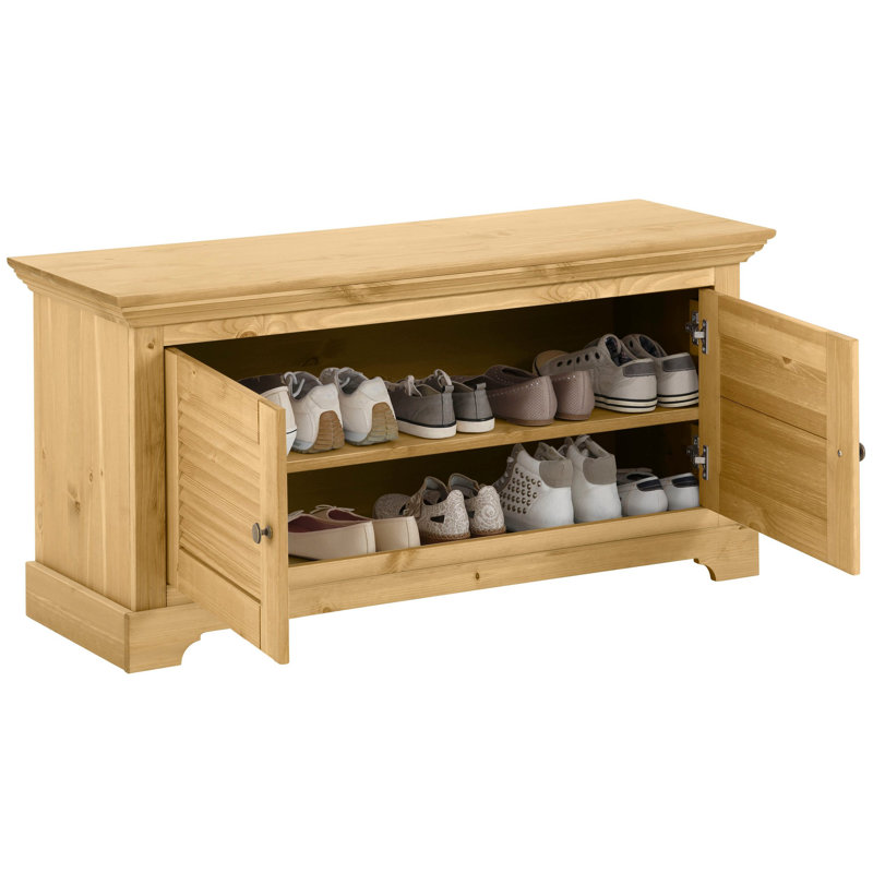 Solid Wood Storage Bench, Oiled