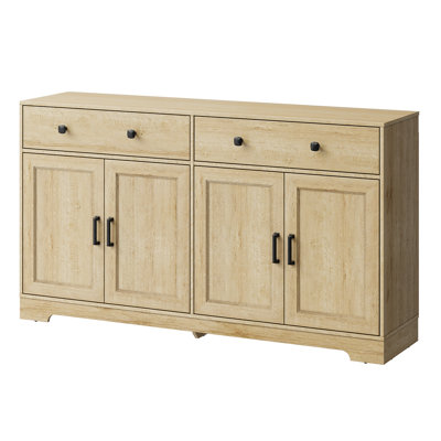 Buffet buffet avec rangement, armoire décorative moderne 63 "| Console média modulaire avec tablettes réglables, café, grande crédence pour la salle à manger, la cuisine, le salon, le vestibule