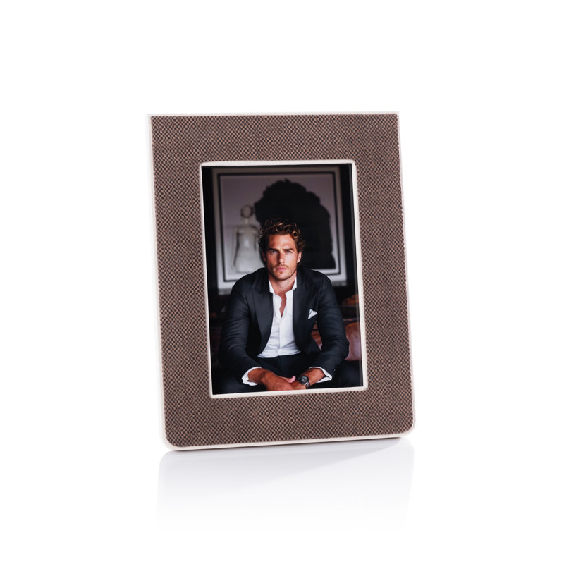 Cadre photo en cuir Raffia, 5 po x 7 po