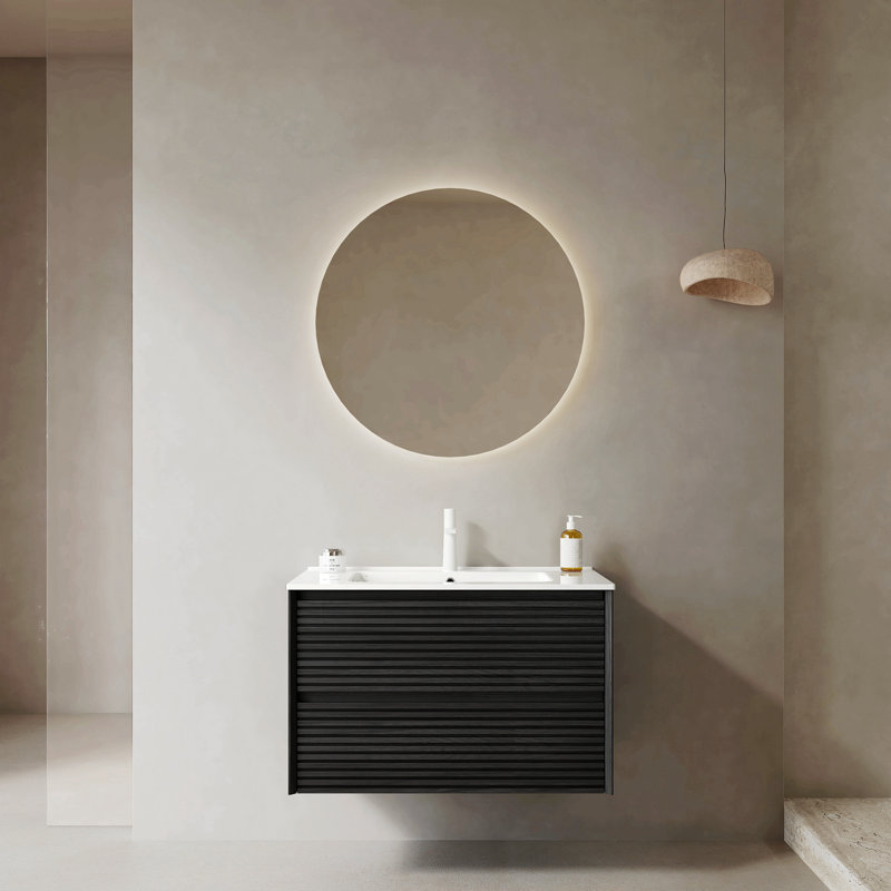 Dessus de meuble-lavabo en marbre, comptoir blanc avec trous de robinet pré-percés, comptoir de salle de bain avec lavabo central rectangulaire encastré et dosseret de 4 po de hauteur, Bianco Carrara Venato