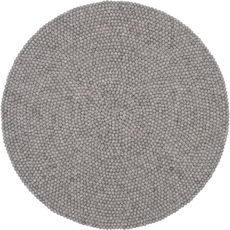 Round Solid Colour Wool Hand Woven Area Rug, Round 140cm