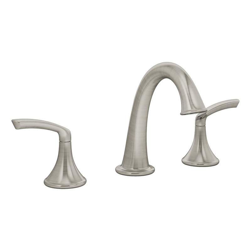 Elm Widespread Faucet with Push Pop Drain, Satin Nickel