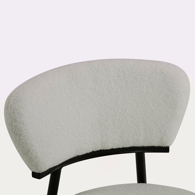 Ensemble de 2 chaises de salle à manger rembourrées, Blanc