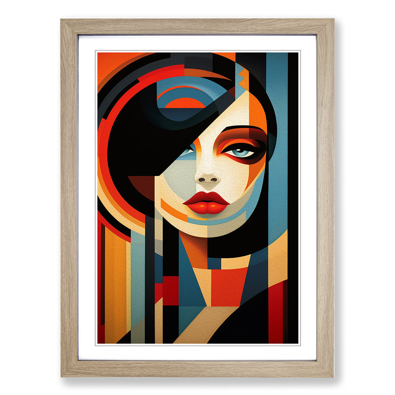 Single Picture Frame Print on Wood, Oak Framed, 64cm H x 46cm W