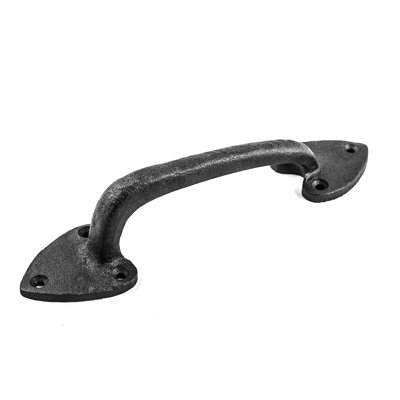 Tirette de porte en fer forgé cardiaque