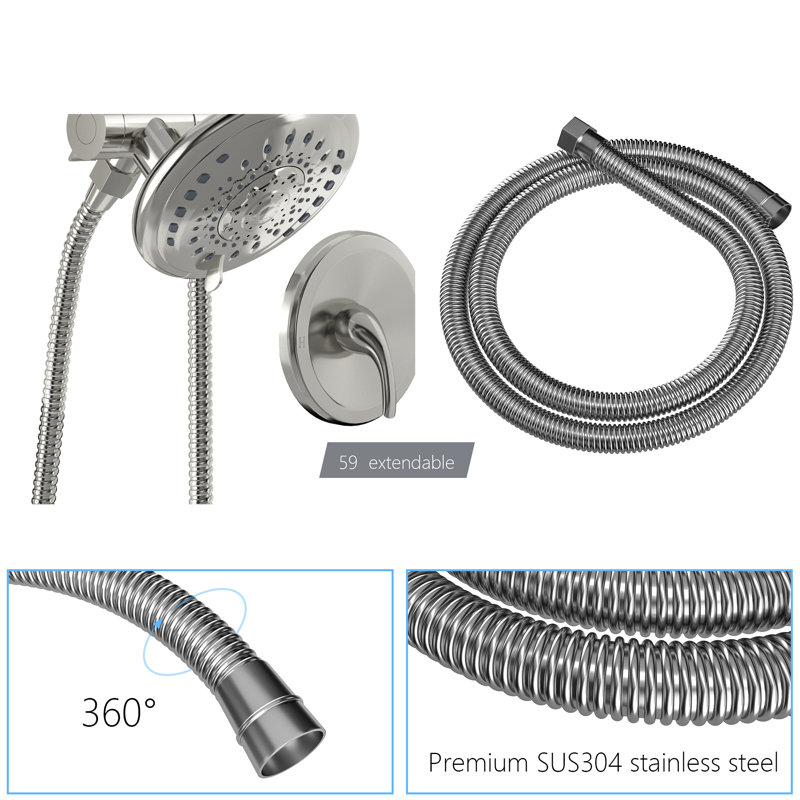 Complete Shower System, Brushed Nickel