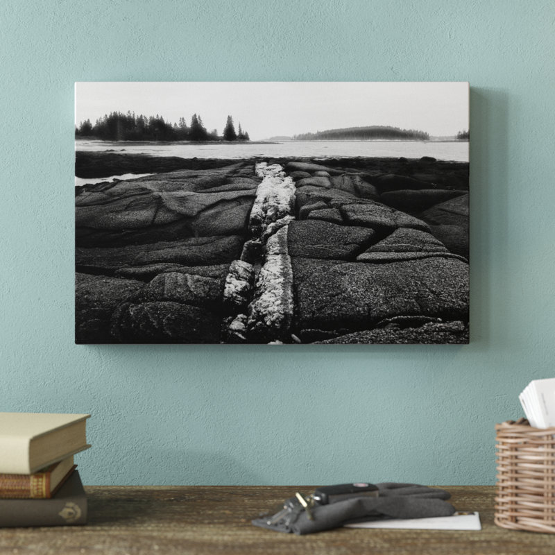 Fissures In Maine by Aledanda - No Frame Print on Canvas, 30cm H x 46cm W x 3.8cm D