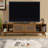 67.9 Inch Mid Century Modern Rattan TV Stand For Tvs Up To 75", Entertainment Cabinet, Media Console For Living Room Media Room, Solid Wood Feet & Rattan Cabinet Doors - Light Walnut-2021976018