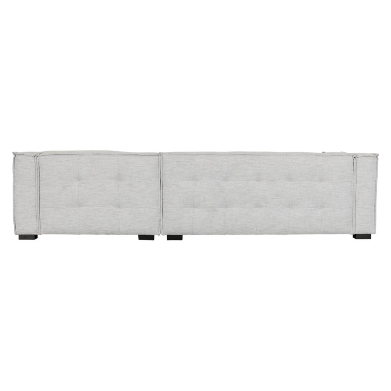 Element 2Pc Sectional W/RAF Chaise, Light Gray Polyester Blend
