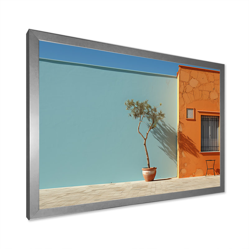 «Turquoise harmonieux», impression sur toile, H 30 po x l 40 po x P 1,5 po, Cadre simple argenté