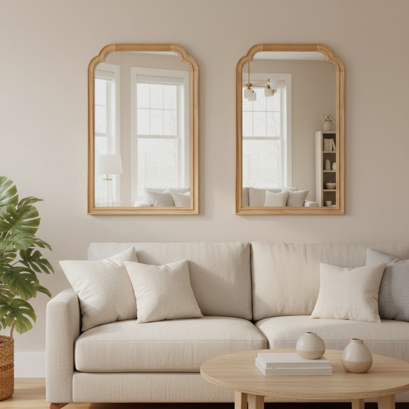 Miroir d'appoint 20 po x 30 po, Bois naturel