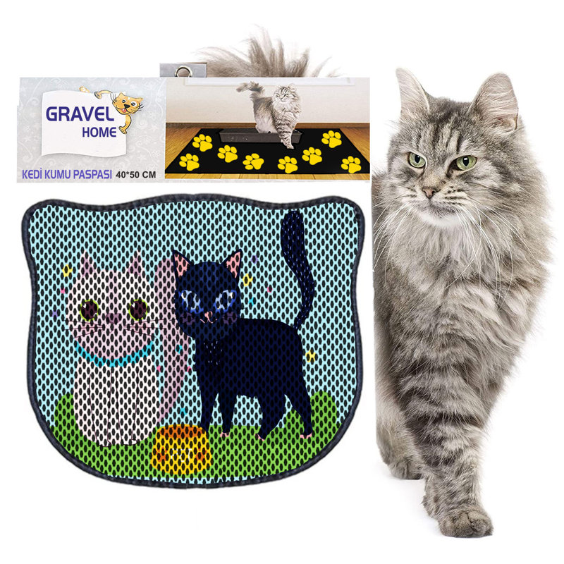 Durable Cat Litter Mat, 15.7 x 19.7 inches | 50% PVC / 50% Polyester, Machine Washable & Vacuum Friendly | Perfect for Easy Cleanup, Non-Slip Design to Keep Your Home Clean & Fresh, Ideal for Pet Owners