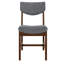 5 tables de salle à manger rustiques comprenant 1 table rectangulaire en bois massif et 4 chaises rembourrées, idéales pour les repas en famille, noyer: petites réunions de style, finition