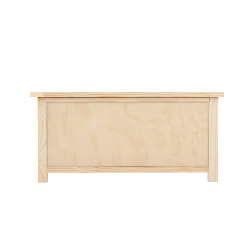 Wood Flip Top Storage Bench, White Washed