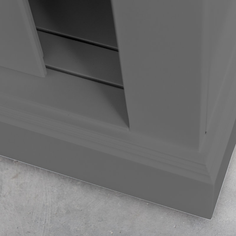 Burkett Display Cabinet, Mouse Grey