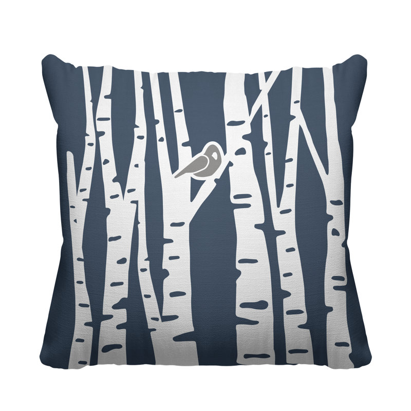Outdoor Reversible Throw Pillow, 19H" x 19W", Slate, Square