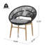 Chaise de salle à manger en osier de style papasan Cyril-1818803085