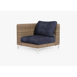 Chaise d'angle en osier pour l'extérieur - gauche / droite Profond