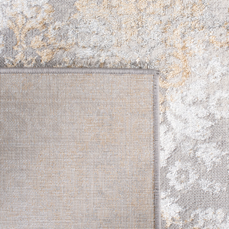 Tapis oriental gris / or Calhoune, Rectangle 8 pi x 10 pi