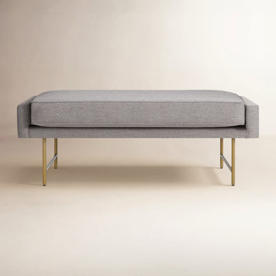 Bank Polyester Blend Upholstered Bench