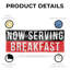 Bannière «Now Serving» 36 po x 96 po