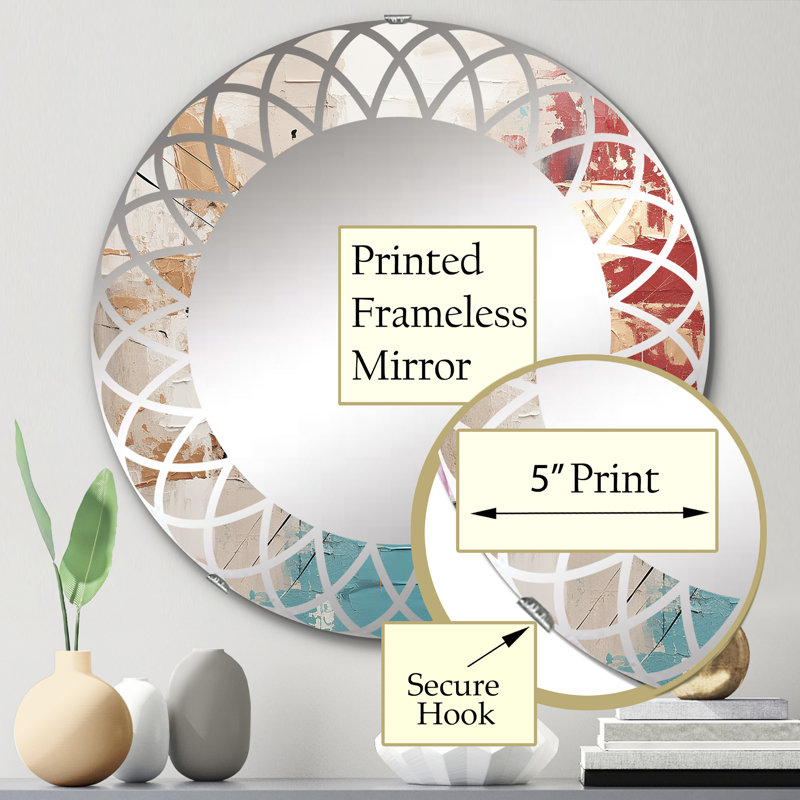Roylan - Miroir mural moderne rond, 24 po x 24 po