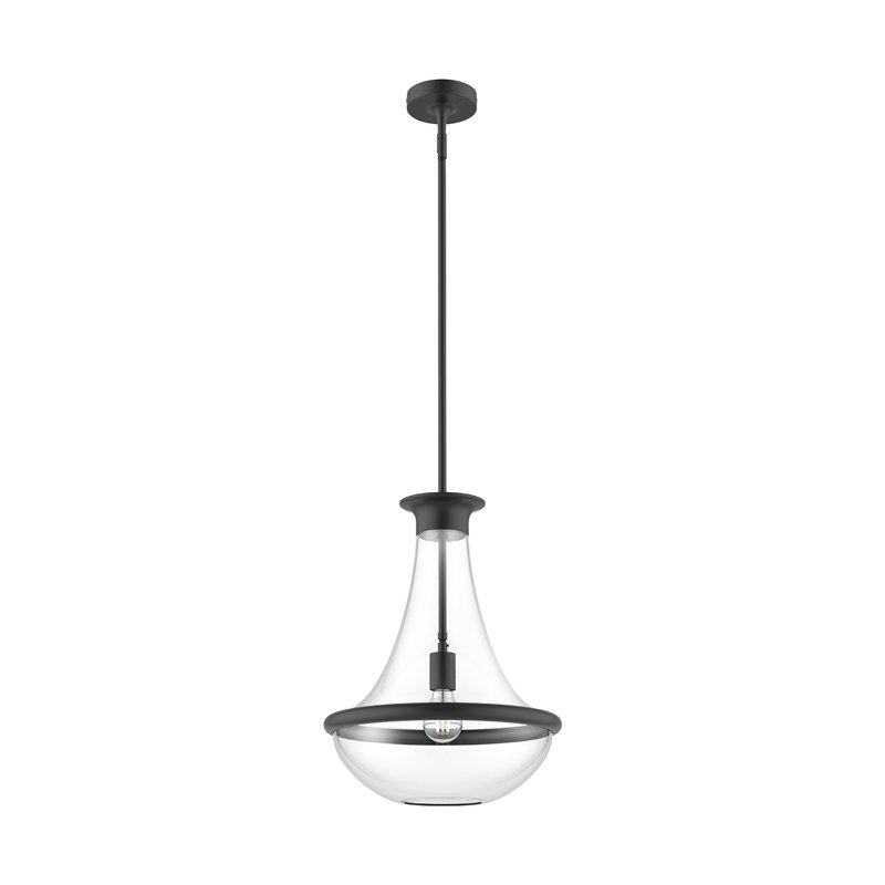 Marcel Outdoor Pendant, Matte Black