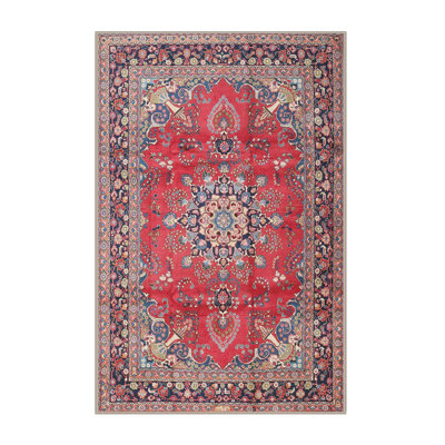 Tapis rouge/bleu traditionnel Mailelani