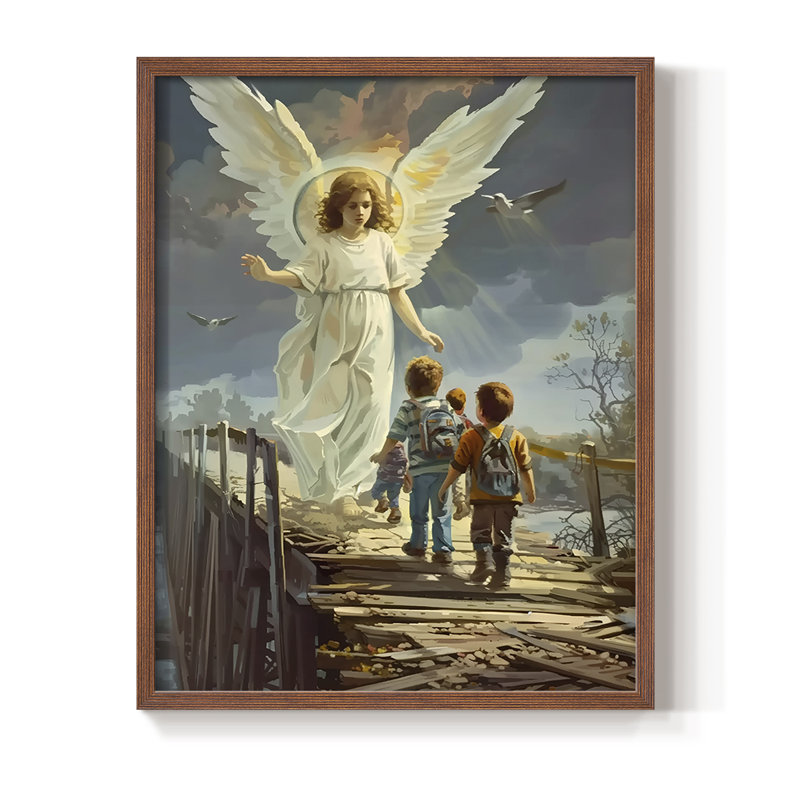 Religious Series CDLVII, reproduction encadrée - bois massif, H 21 po x l 17 po, Noyer