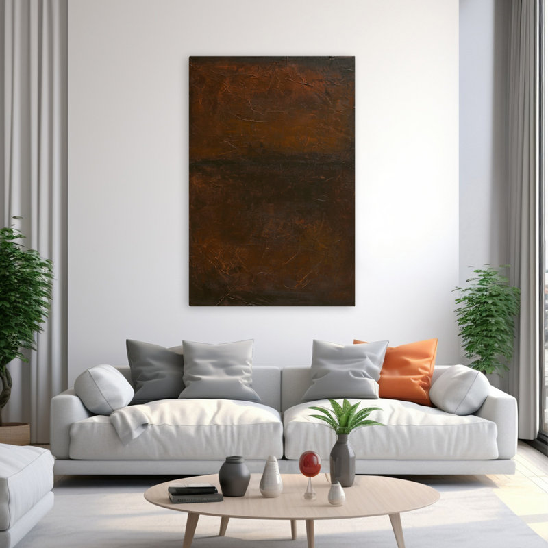 After Dark - Abstracts Brown Art, 60" H x 40" W