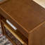Armoire latérale pour dortoir avec station de charge et 2 tiroirs, couleur noyer, table de chevet moderne et imperméable grain du bois élégant, profondeur 23,51 po-121073915