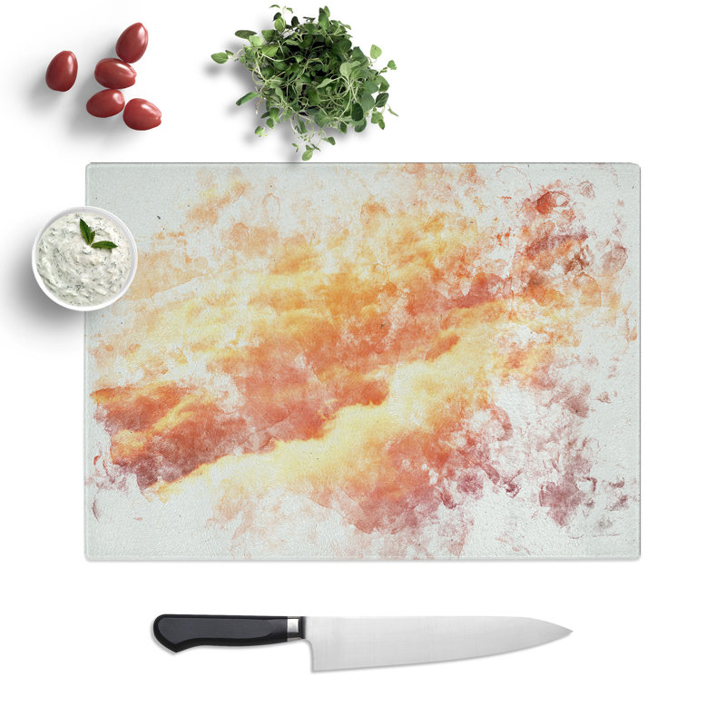 Tempered Glass Passing Clouds Chopping Board, 20 cm x 28.5 cm