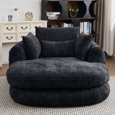 Cloudlike Chenille Chaise – Compression-Molded Foam Lounge