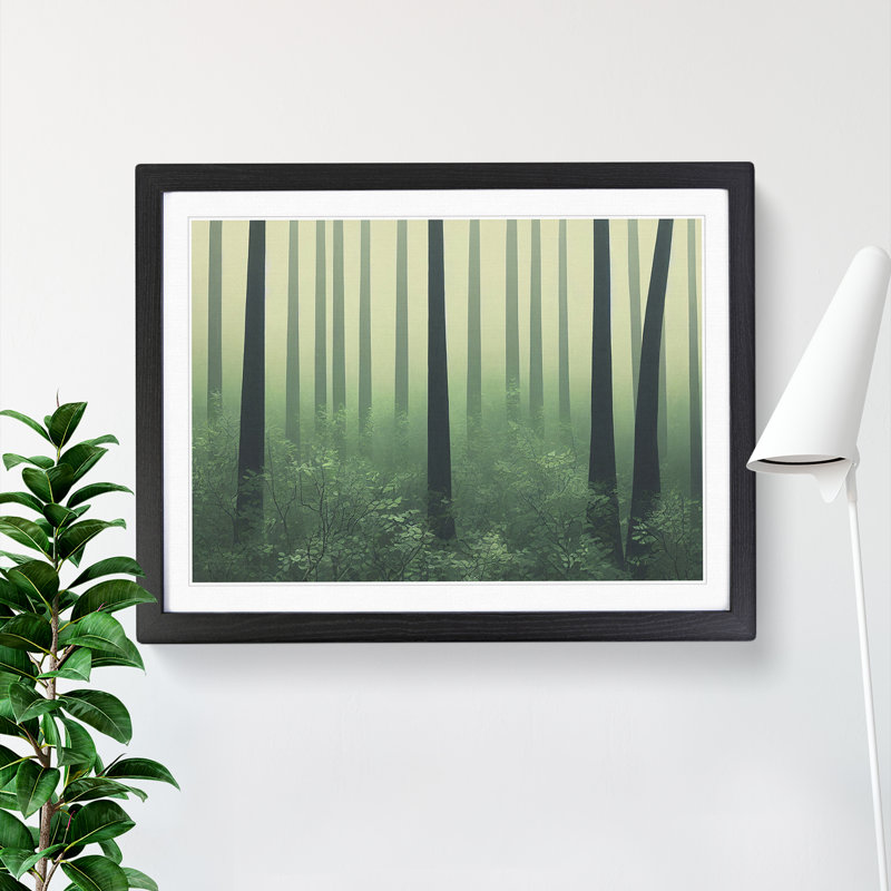 Contemporary Forest - Framed Print, Black, 34cm H x 46cm W x 2cm D