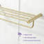 Ensemble de quincaillerie de salle de bain 4 pièces avec Porte-serviettes, porte-papier hygiénique et crochet à serviettes en or brossé-119009981