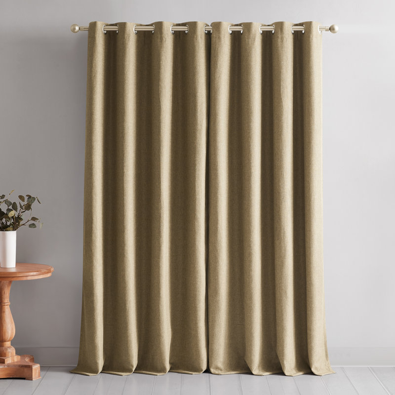 Paire de rideaux 100% occultant Meena, Brun
