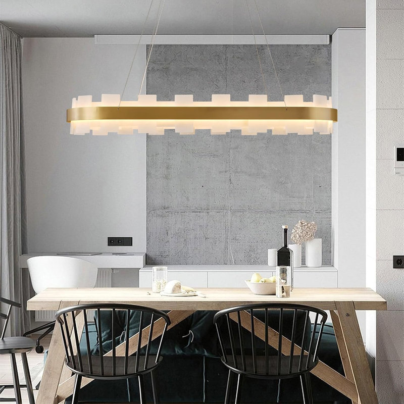Luminaire de plafond moderne moderne en cuivre 37 po