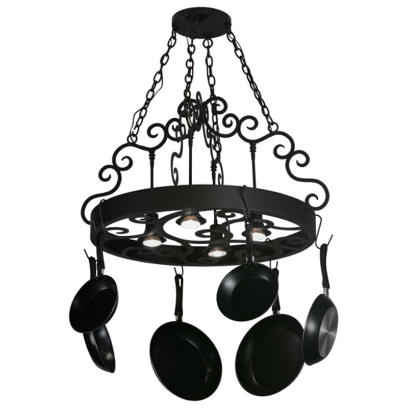 Steel Handcrafted Round Hanging Pot Rack