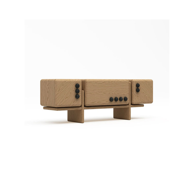 Buffet en bois massif, Burlywood