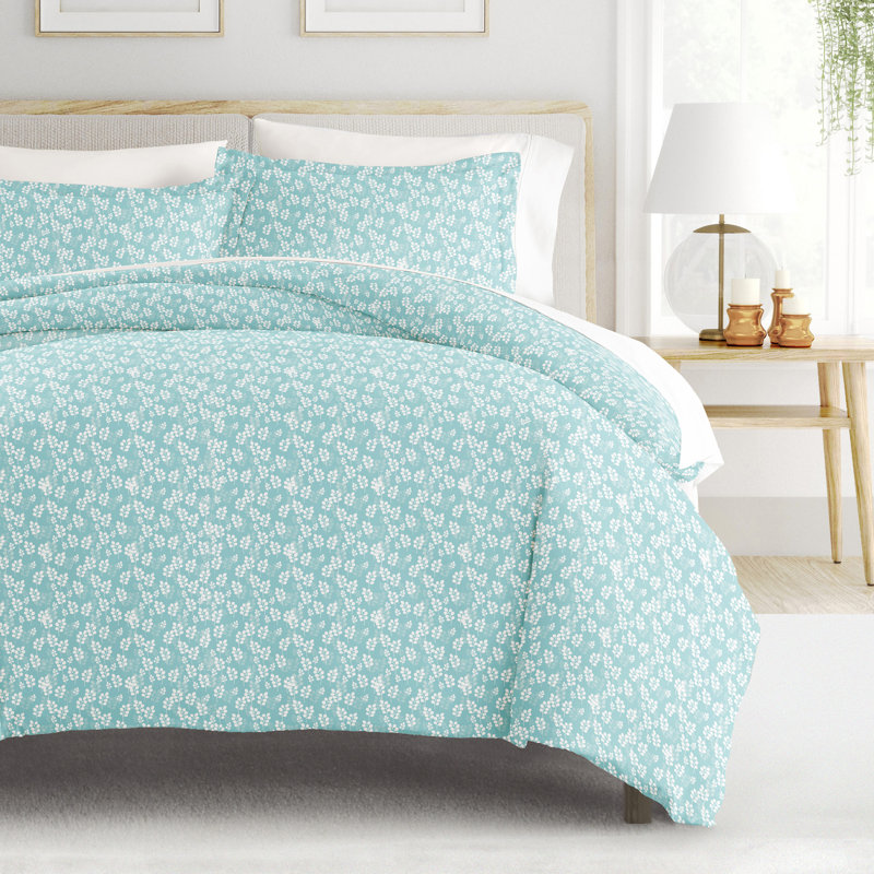 Becky Cameron Floral Duvet Cover, Pale Blue, Twin/Twin XL Duvet Cover + 1 Standard Sham